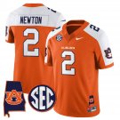 Cam Newton  #2 Auburn Tigers Alabama Patch Vapor Stitched Orange Alternate