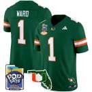 Cam Ward  #1 Miami Hurricanes 2026 PopTarts Bowl Patch Vapor Stitched Green