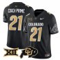 Coach Prime  #21 Colorado Buffaloes 2026 Vapor Football Limited Black V2 - All Stitched