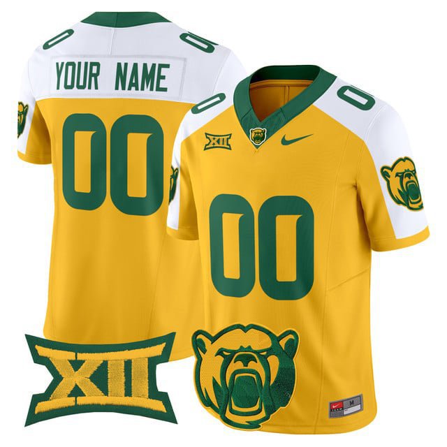 Custom Baylor Bears  2026 Vapor Limited Football Stitched Gold Alternate