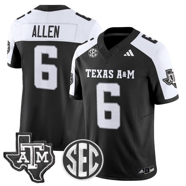 Cyrus Allen  #6 Texas A&M Aggies 2026 Vapor Football Limited Black Alternate - All Stitched