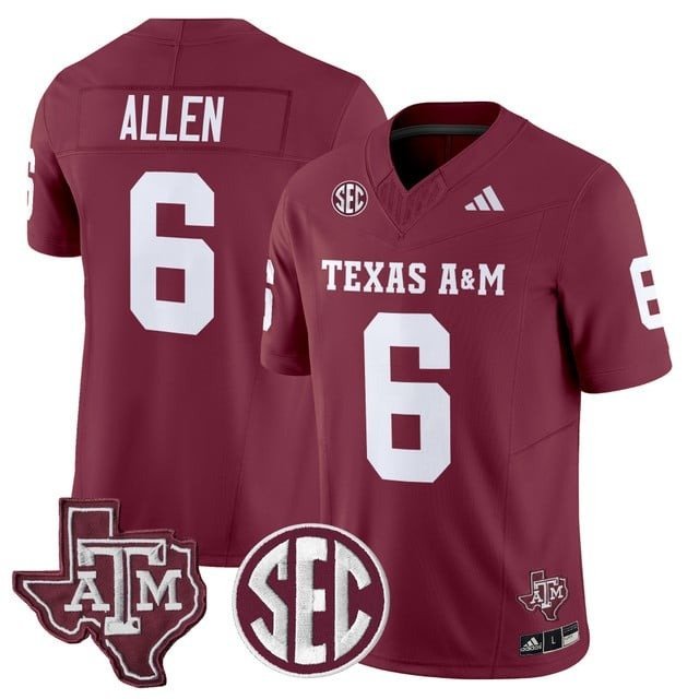 Cyrus Allen  #6 Texas A&M Aggies 2026 Vapor Football Limited Maroon - All Stitched
