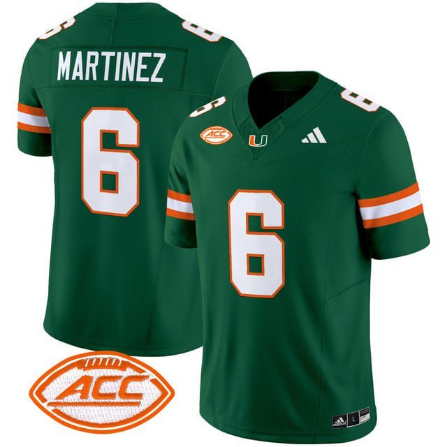 Damien Martinez  #6 Miami Hurricanes 2026 Vapor Limited Green - All Stitched