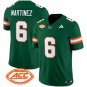 Damien Martinez  #6 Miami Hurricanes 2026 Vapor Limited Green - All Stitched