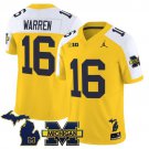 Davis Warren  #16 Michigan Wolverines 2026 Vapor Limited Maize Alternate - All Stitched