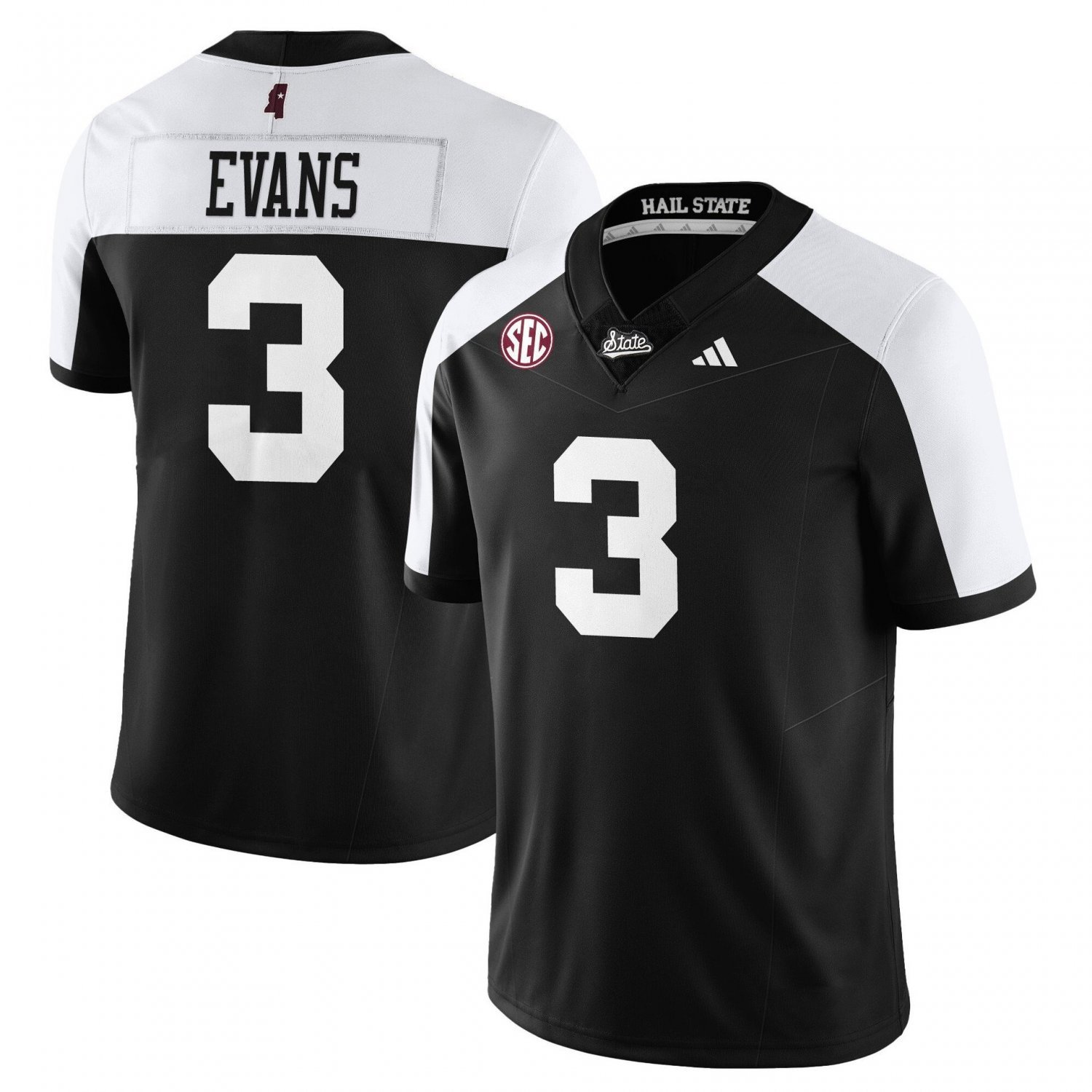 Davon Booth  #3 Mississippi State Football Darkness Limited Black Alternate - All Stitched