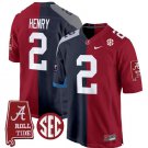 Derrick Henry  Titans #2 Alabama Crimson Tide Split Football Game Stitched