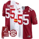 Derrick Thomas  #55 Alabama Crimson Tide Split Football Game Stitched