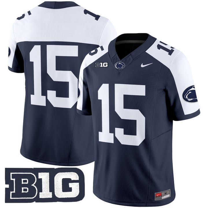 Drew Allar  #15 No Name Penn State Nittany Lions 2026 Stitched Navy Alternate