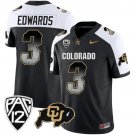 Dylan Edwards  #3 Colorado Buffaloes Arch Smoke Vapor Alternate - All Stitched