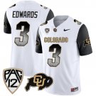 Dylan Edwards  #3 Colorado Buffaloes Arch Smoke Vapor Black Sleeves - All Stitched