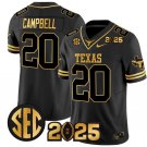 Earl Campbell  #20 Texas Longhorns 2026 CFP Final Patch Black Gold