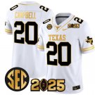 Earl Campbell  #20 Texas Longhorns 2026 CFP Final Patch White Gold