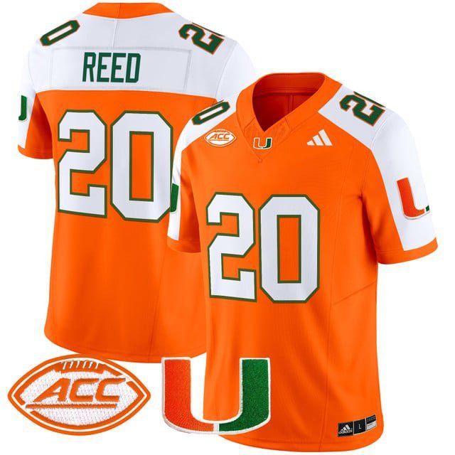 Ed Reed  #20 Miami Hurricanes 2026 Vapor Football Limited Orange Alternate - All Stitched