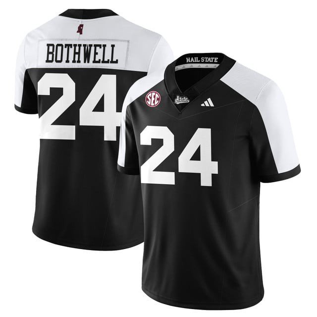 Fluff Bothwell  #24 Mississippi State Football Darkness Limited Black Alternate - All Stitched