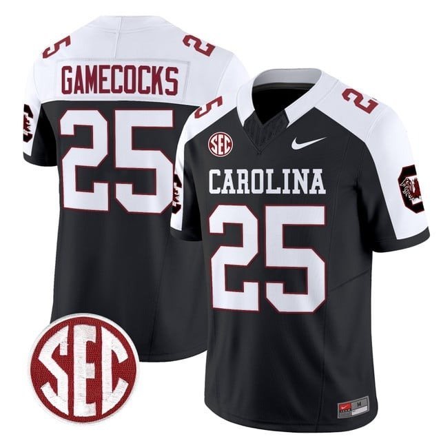 Gamecocks  #25 South Carolina Gamecocks 1980 Throwback Rebrand 2026 Black Alternate