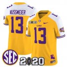 Garrett Nussmeier  #13 LSU Tigers 2020 National Champions Vapor Stitched Gold Alternate