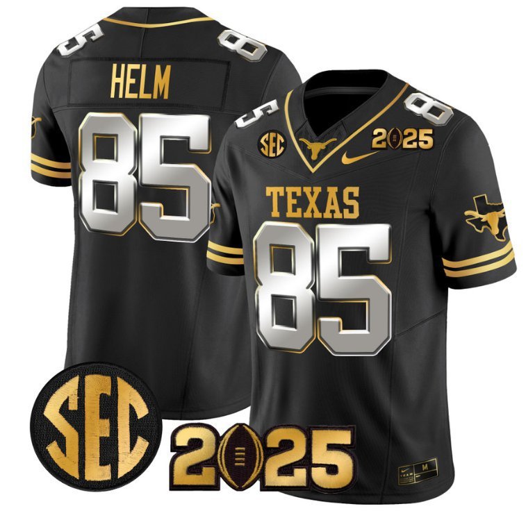 Gunnar Helm  #85 Texas Longhorns 2026 CFP Final Patch Black Limited