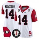 Gunner Stockton  #14 Georgia Bulldogs 2026 Color Sleeves Vapor Limited Stitched White