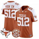 Hook 'Em  #512 Texas Longhorns 2026 State Map SEC Patch Orange Alternate