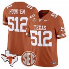 Hook 'Em  #512 Texas Longhorns 2026 State Map SEC Patch Texas Orange