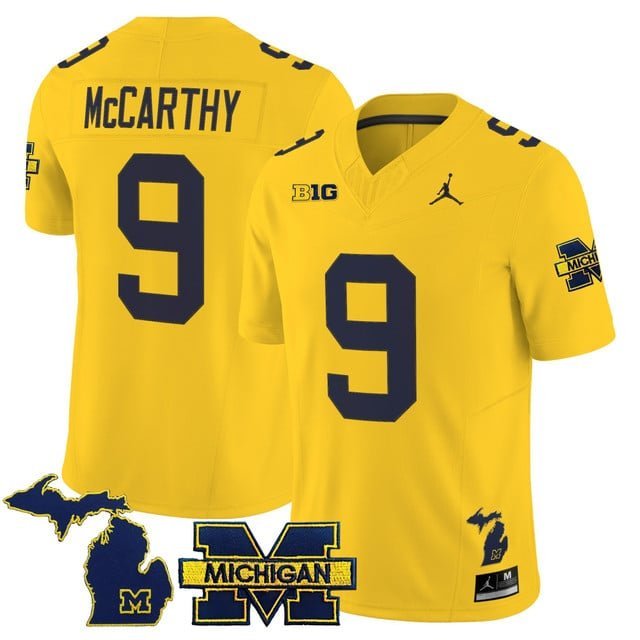 J.J. McCarthy  #9 Michigan Wolverines 2026 Vapor Limited Maize - All Stitched