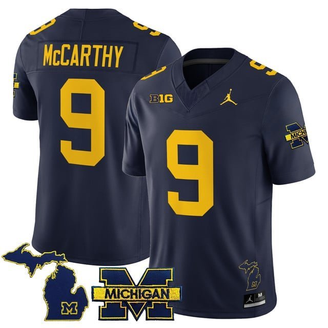 J.J. McCarthy  #9 Michigan Wolverines 2026 Vapor Limited Navy - All Stitched