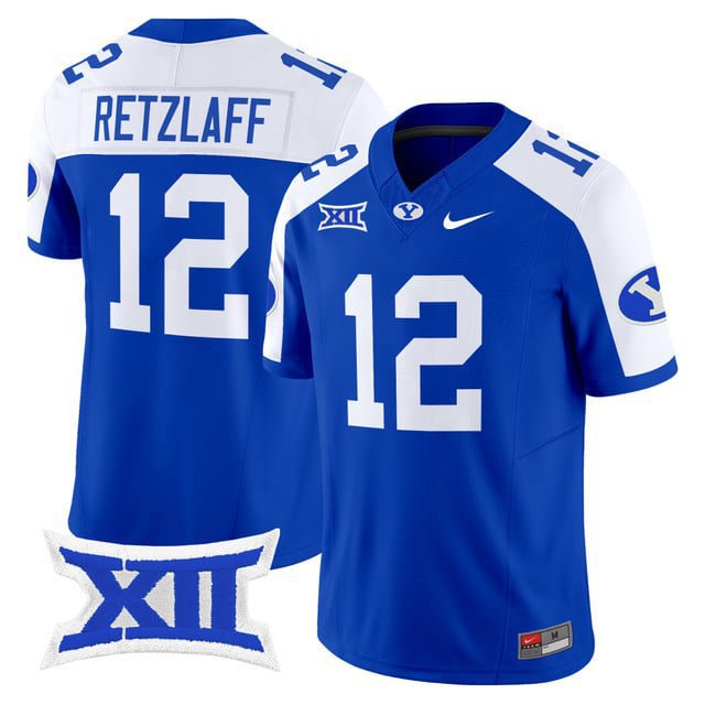Jake Retzlaff  #12 BYU Cougars 2026 Vapor Football Limited Royal Alternate - All Stitched