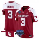 Jalil Farooq  #3 Oklahoma Sooners 2026 Armed Forces Bowl Patch Vapor Stitched Alternate
