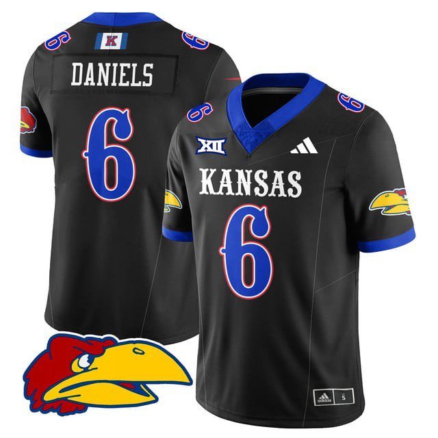 Jalon Daniels  #6 Kansas Jayhawks Football 2026 Limited Black - All Stitched