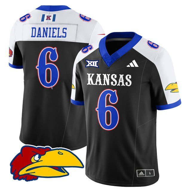 Jalon Daniels  #6 Kansas Jayhawks Football 2026 Limited Black Alternate - All Stitched