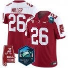 Jam Miller  #26 Alabama Crimson Tide 2026 ReliaQuest Bowl Patch Stitched Crimson Alternate