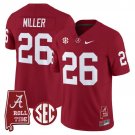 Jam Miller  #26 Alabama Crimson Tide Throwback Vapor Alabama Map Stitched Crimson