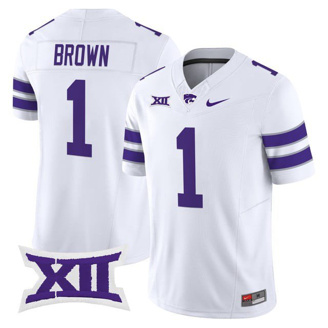 Jayce Brown  #1 Kansas State Wildcats 2026 Vapor Football Limited Stitched White