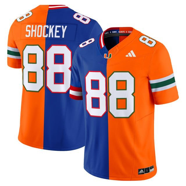 Jeremy Shockey (Giants)  #88 Miami Hurricanes Split Vapor Football Limited V2 - All Stitched