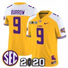 Joe Burrow  #9 LSU Tigers 2020 National Champions Vapor Limited Stitched Gold Alternate