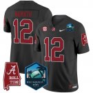 Joe Namath  #12 Alabama Crimson Tide 2026 ReliaQuest Bowl Patch Stitched Black