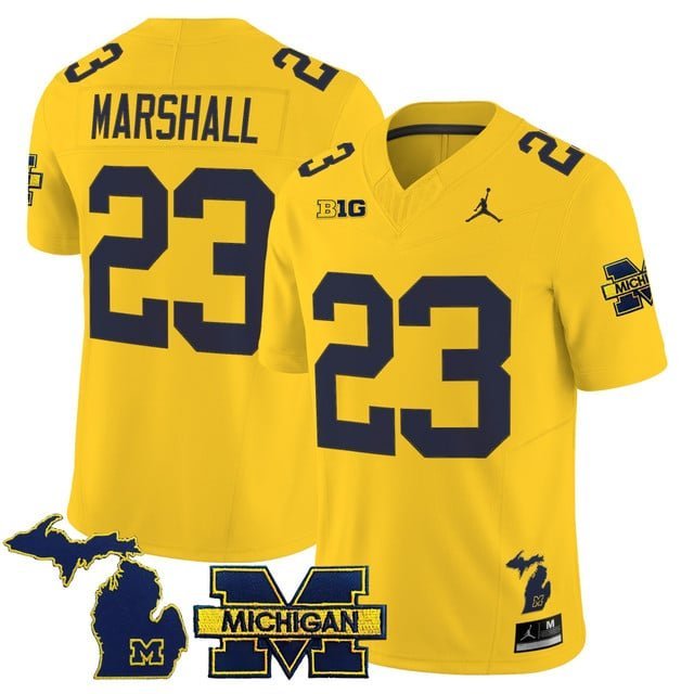 Jordan Marshall  #23 Michigan Wolverines 2026 Vapor Limited Maize - All Stitched