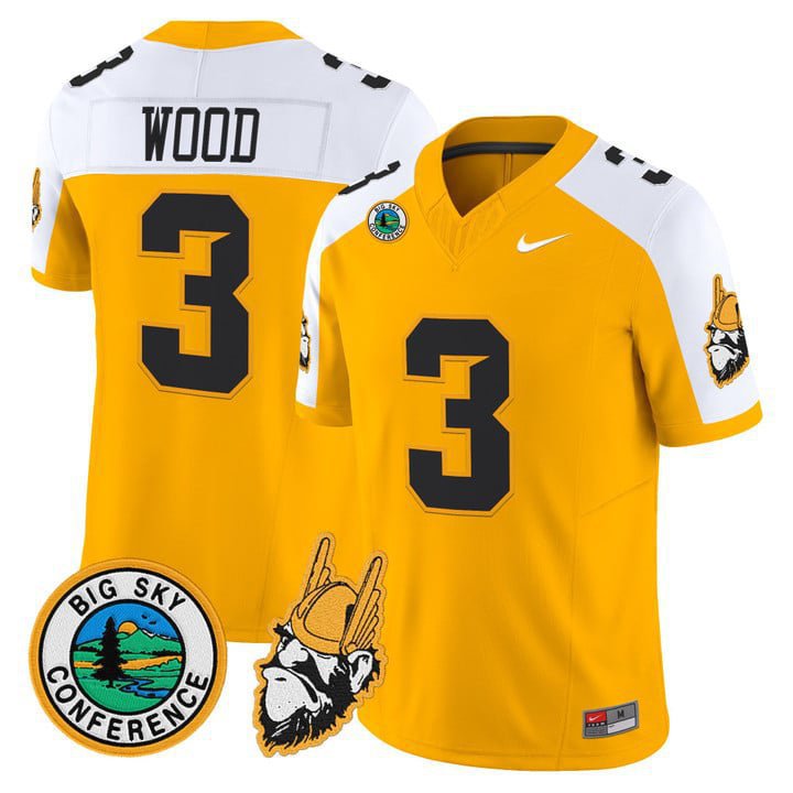 Joshua Wood  #3 Idaho Vandals 1975 Throwback Limited Stitched Gold Alternate