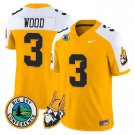 Joshua Wood  #3 Idaho Vandals 1975 Throwback Limited Stitched Gold Alternate