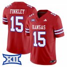 Justice Finkley  #15 Kansas Jayhawks 2026 Vapor Limited Stitched Red