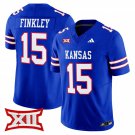 Justice Finkley  #15 Kansas Jayhawks 2026 Vapor Limited Stitched Royal