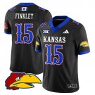 Justice Finkley  #15 Kansas Jayhawks Football 2026 Limited Black - All Stitched