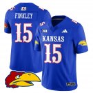 Justice Finkley  #15 Kansas Jayhawks Football 2026 Limited Royal - All Stitched