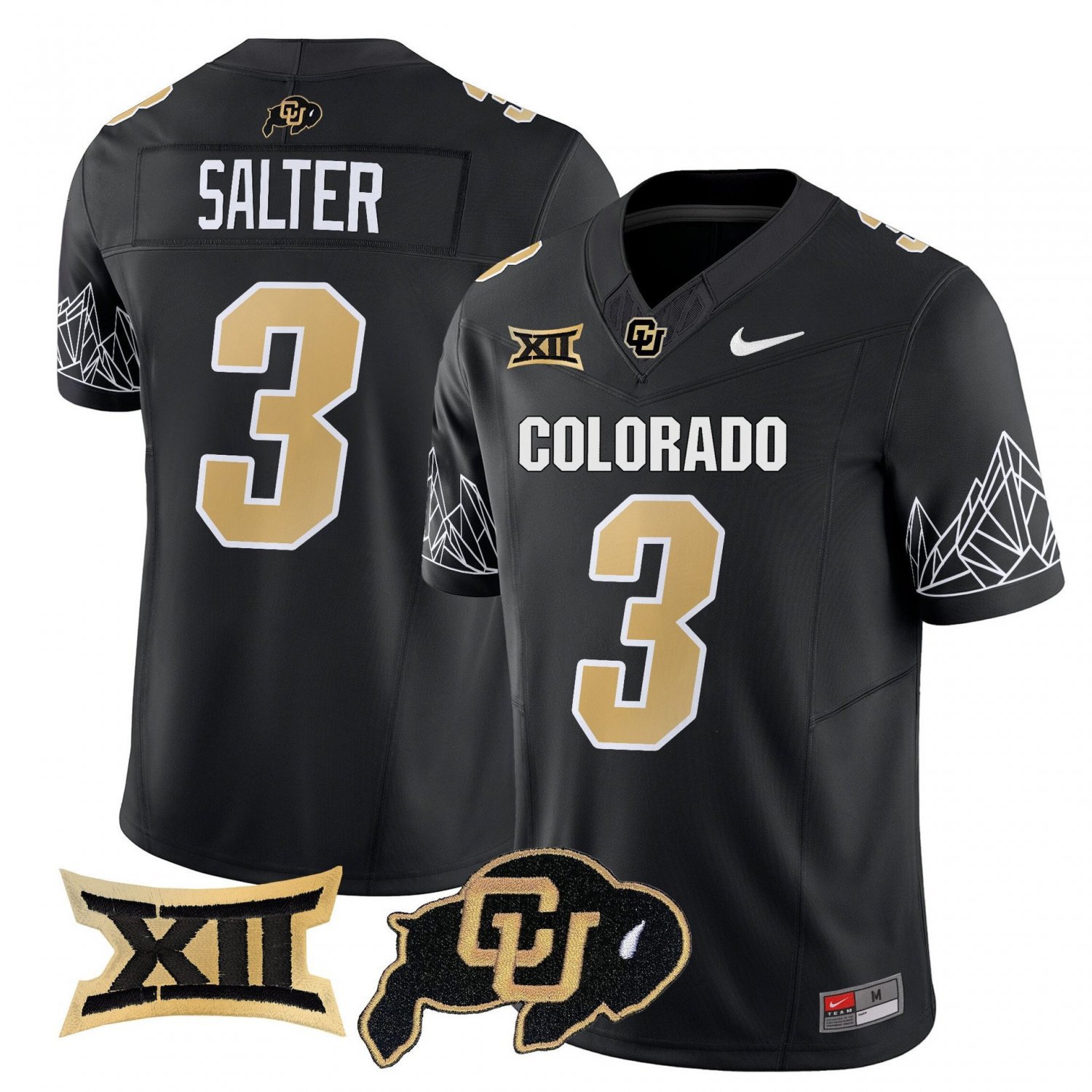 Kaidon Salter  #3 Colorado Buffaloes 2026 Vapor Football Limited Black V2 - All Stitched
