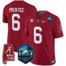 Kobe Prentice  #6 Alabama Crimson Tide 2026 ReliaQuest Bowl Patch Stitched Crimson
