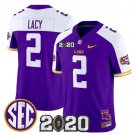 Kyren Lacy  #2 LSU Tigers 2020 National Champions Vapor Limited Stitched Purple Alternate