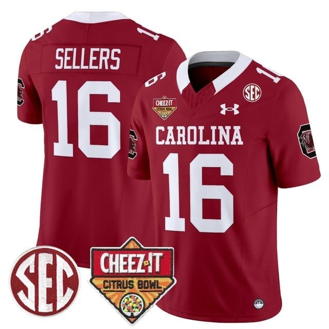 Lanorris Sellers  #16 South Carolina Gamecocks 1980 Throwback Cheez-It Citrus Bowl Garnet