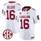 LaNorris Sellers  #16 South Carolina Gamecocks 1980 Throwback Rebrand 2026 Stitched White