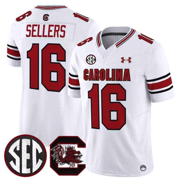 LaNorris Sellers  #16 South Carolina Gamecocks 2026 Stitched White